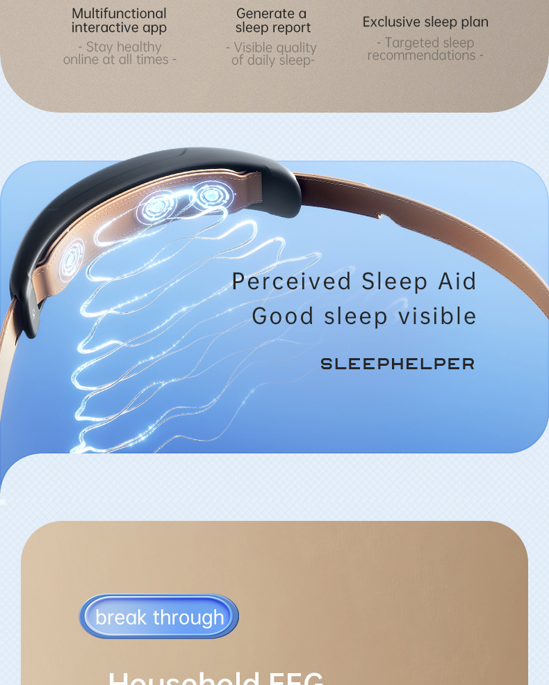 Portable Drug Free CES Sleep Device EEG Monitoring mini portable micro-current sleep aid instrument(图3)