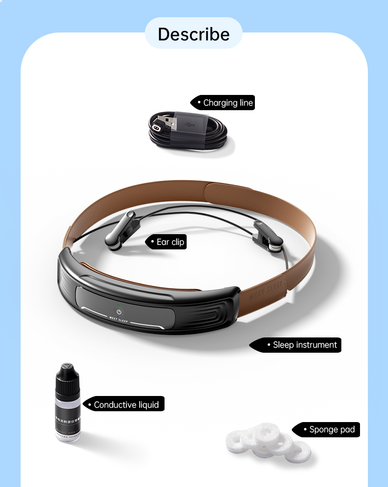 Portable Drug Free CES Sleep Device EEG Monitoring mini portable micro-current sleep aid instrument(图9)