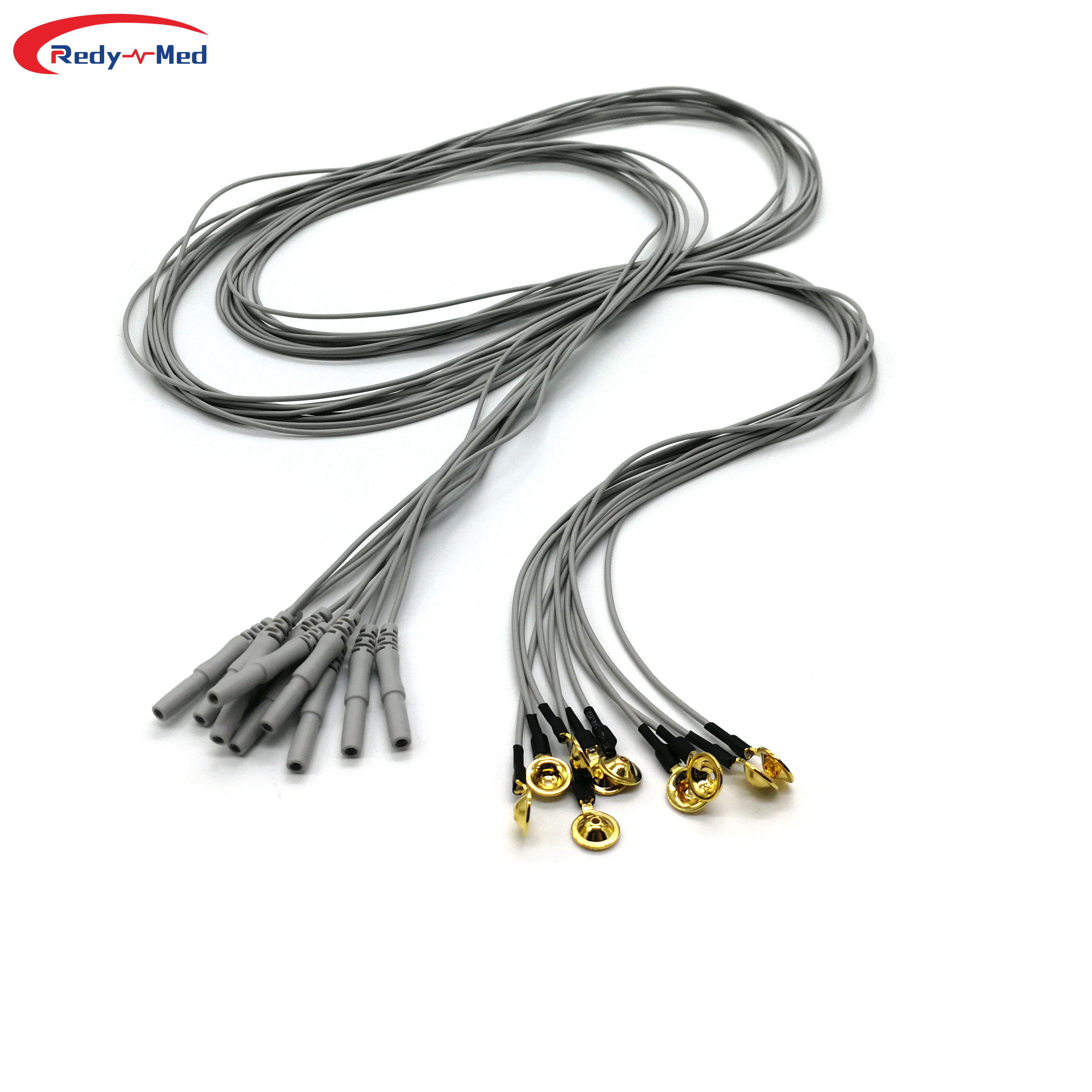 Gold Plated Copper EEG Cable With Leadwire,EEG Electrodes Cable
