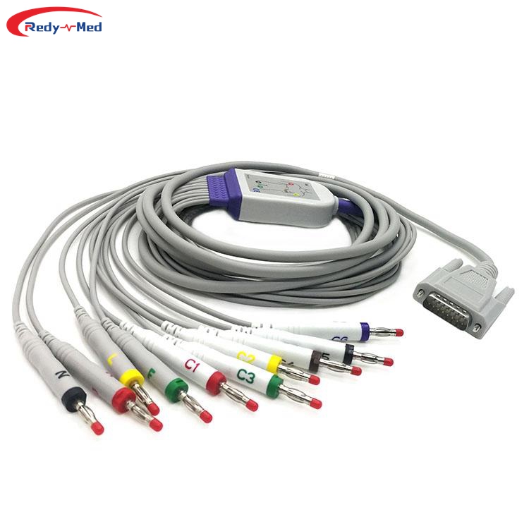 Compatible With Nihon Kohden 10 Lead/12 Lead EKG Cable With Leadwire,BA-903D
