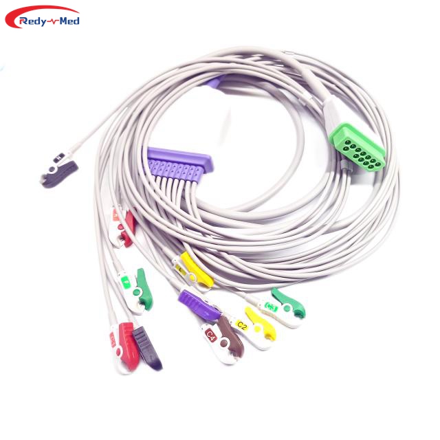Compatible With Nihon Kohden 10 Lead/12 Lead EKG Cable With Leadwire,BJ-900PA