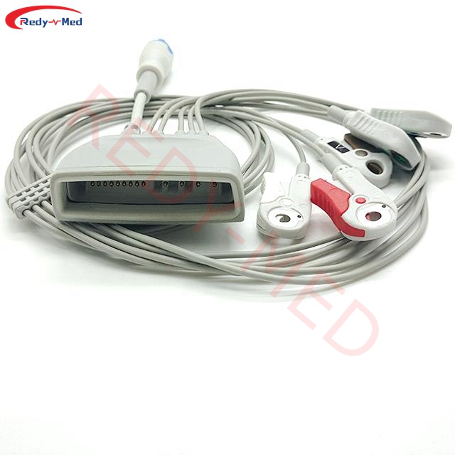 Compatible With Philips MX40 Patient ECG Cable 5 lead+SpO2,  ECG Telemetry Leadwire