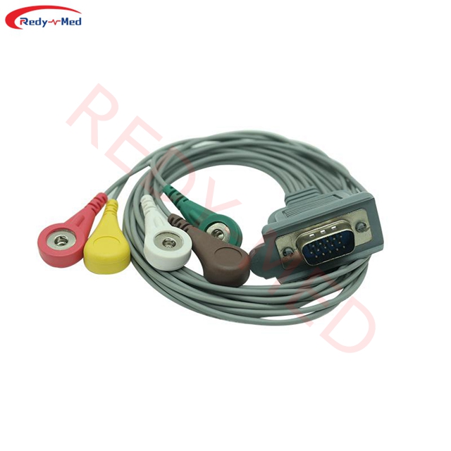 Compatible With DMS Holter Cable For 300-3A 5Lead/7Lead Holter ECG Cable